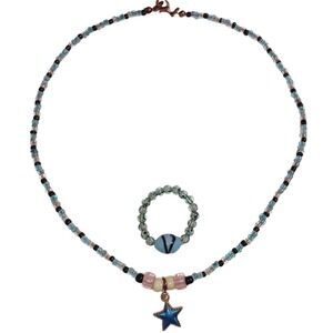 Seed Bead Ring and Star necklace SKUW616‎